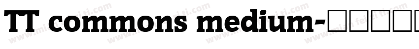 TT commons medium字体转换